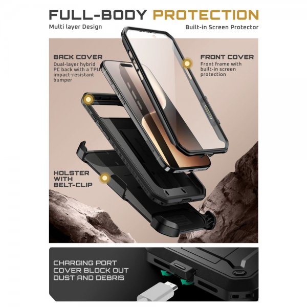 Supcase iPhone Air Deksel UB Pro Svart