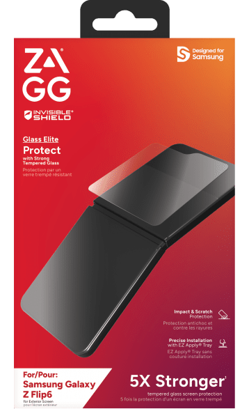 Zagg InvisibleShield Samsung Galaxy Z Flip 6/Flip 7 FE Skjermbeskytter Glass Elite