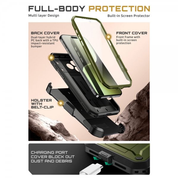 Supcase iPhone 17 Pro Max Deksel UB Pro Grønn