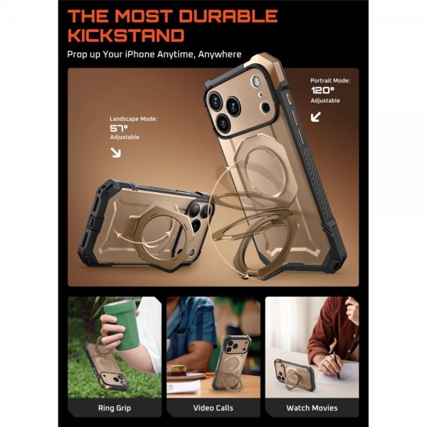 Supcase iPhone 17 Pro Max Deksel UB Grip MagSafe Gull