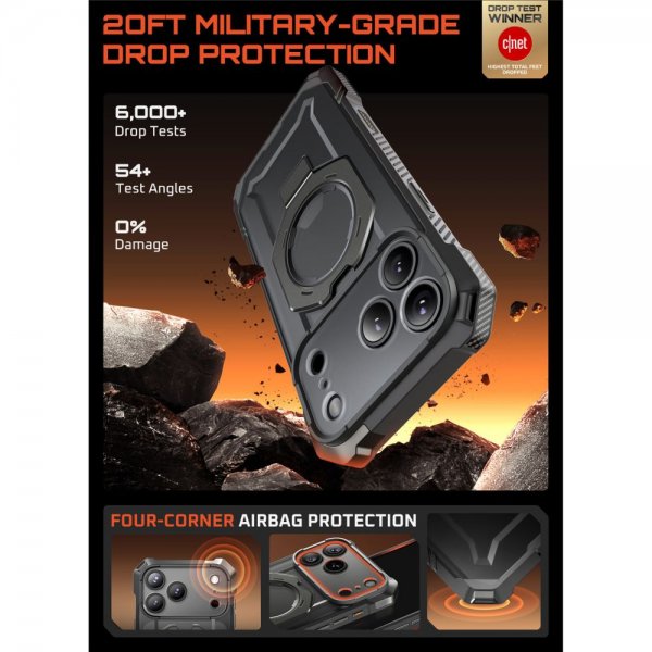 Supcase iPhone 17 Pro Max Deksel UB Grip MagSafe Grå