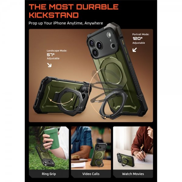 Supcase iPhone 17 Pro Max Deksel UB Grip MagSafe Grønn