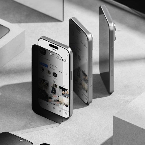 Ringke iPhone 17 Pro Skjermbeskytter Easy Slide Privacy 2-pakning