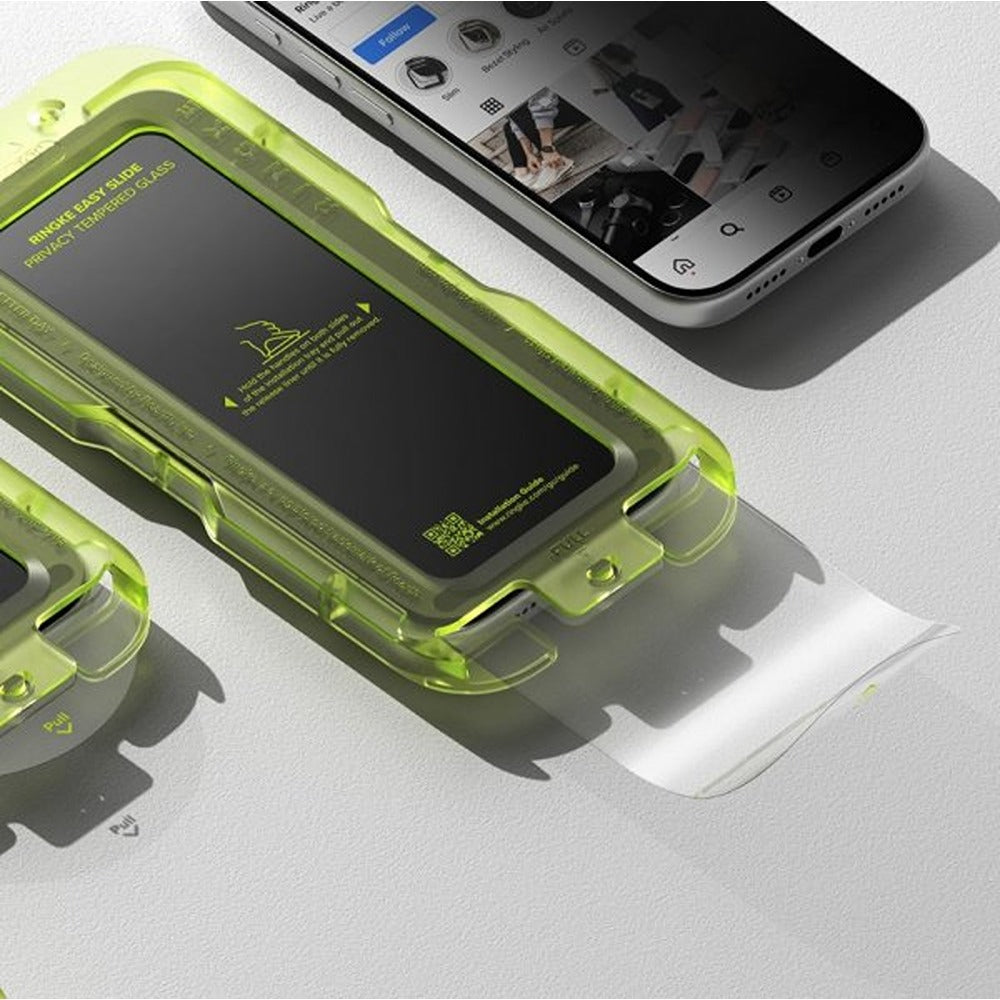Ringke iPhone 17 Pro Skjermbeskytter Easy Slide Privacy 2-pakning
