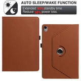 Samsung Galaxy Tab S12 Plus Etui 360 Grader Vridbar Brun