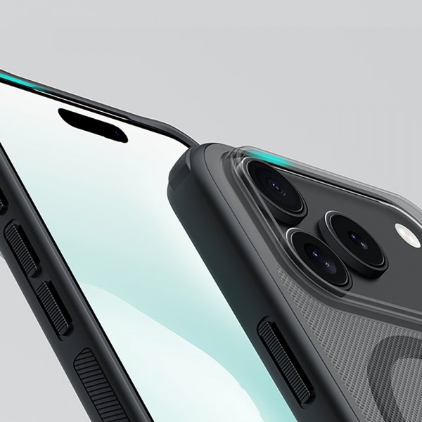 Nillkin iPhone 17 Pro Deksel Super Frosted Shield Pro MagSafe Transparent Svart