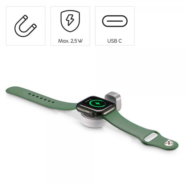 Hama Apple Watch Lader med USB-C kontakt Hvit