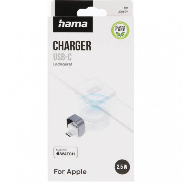 Hama Apple Watch Lader med USB-C kontakt Hvit