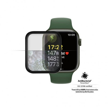 PanzerGlass Apple Watch 41mm (Series 7/8/9) Skjermbeskytter Antibacterial Svart
