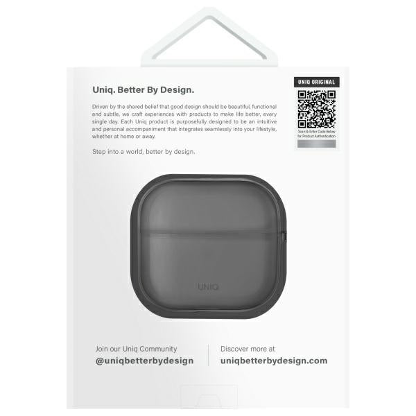 UNIQ AirPods 4 Deksel Glase Svart