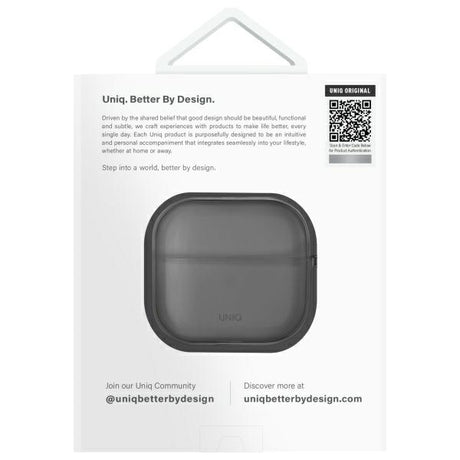 UNIQ AirPods 4 Deksel Glase Svart