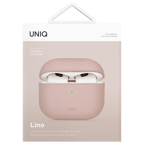 UNIQ AirPods 4 Deksel Lino Rosa