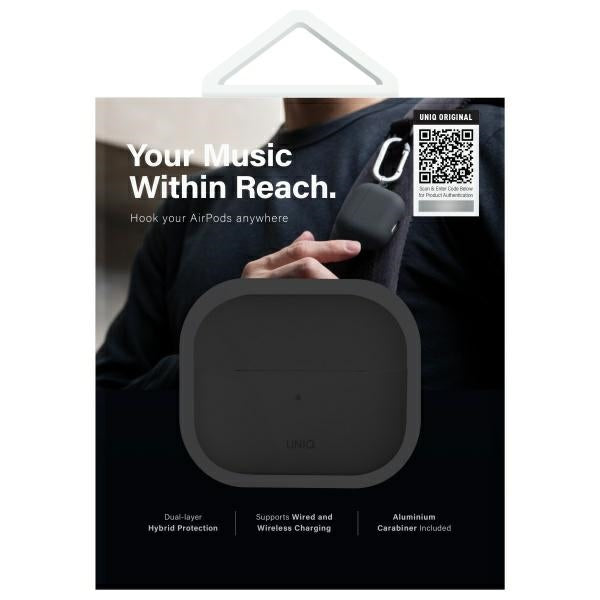 UNIQ AirPods 4 Deksel Earhooks Nexo Svart