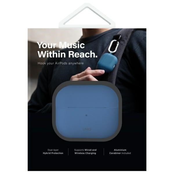 UNIQ AirPods 4 Deksel Earhooks Nexo Blå
