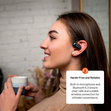Fixed Nods Trådløse Open-Ear Hodetelefoner Svart