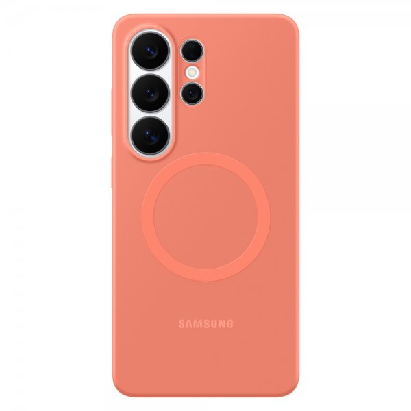 Samsung Original Galaxy S26 Ultra Deksel Silicone Magnet Case Coral Red
