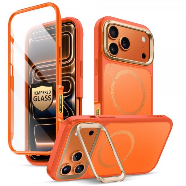 Supcase iPhone 17 Pro Max Deksel Ares Flip MagSafe Oransje
