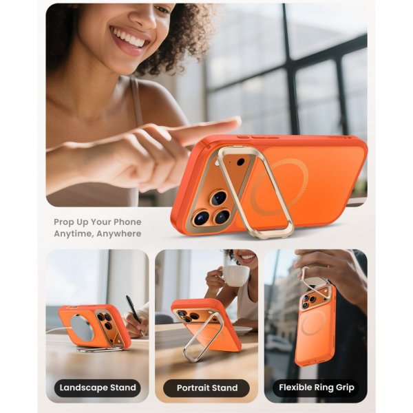 Supcase iPhone 17 Pro Max Deksel Ares Flip MagSafe Oransje