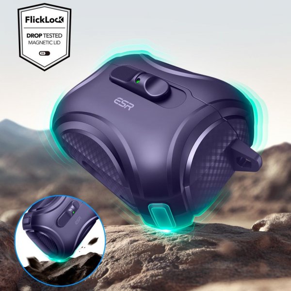 ESR AirPods Pro 3 Deksel Cyber ​​FlickLock MagSafe Lilla
