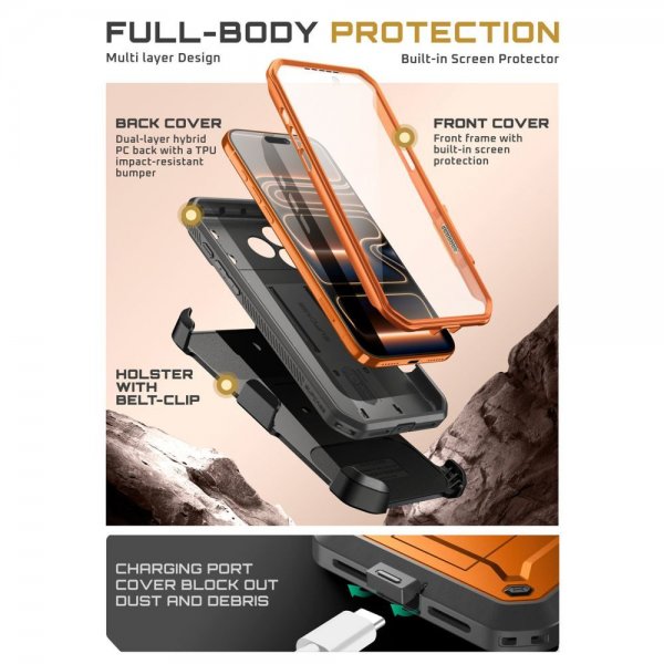 Supcase iPhone 17 Pro Deksel UB Pro Oransje