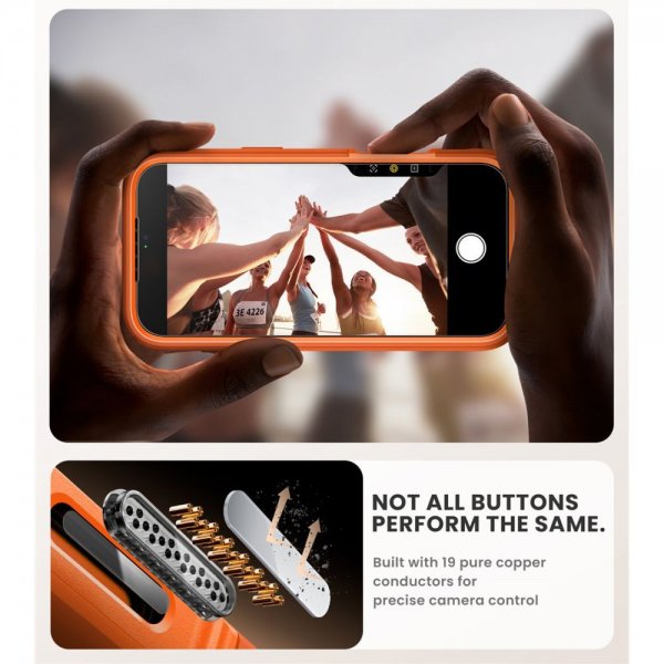 Supcase iPhone 17 Pro Deksel Ares Flip MagSafe Oransje