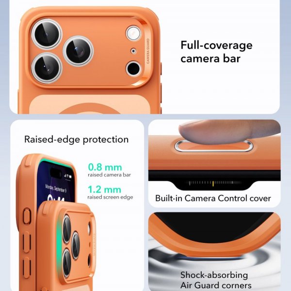 ESR iPhone 17 Pro Deksel Classic Hybrid MagSafe Oransje