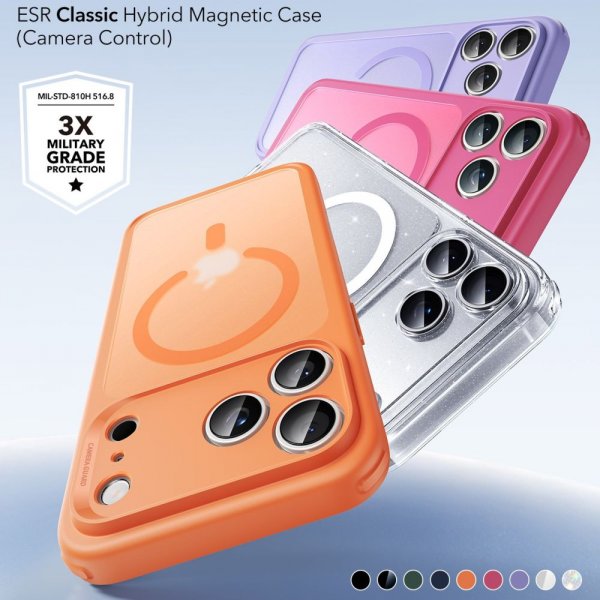 ESR iPhone 17 Pro Deksel Classic Hybrid MagSafe Oransje