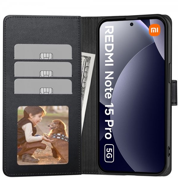 Tech-Protect Xiaomi Redmi Note 15 Pro 5G Etui Wallet Svart