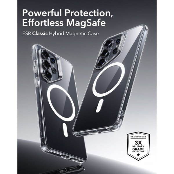 ESR Samsung Galaxy S26 Ultra Deksel Classic Hybrid MagSafe Transparent