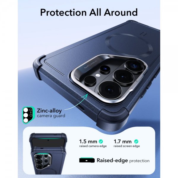 ESR Samsung Galaxy S26 Ultra Deksel Cyber ​​Tough Kickstand MagSafe Blå