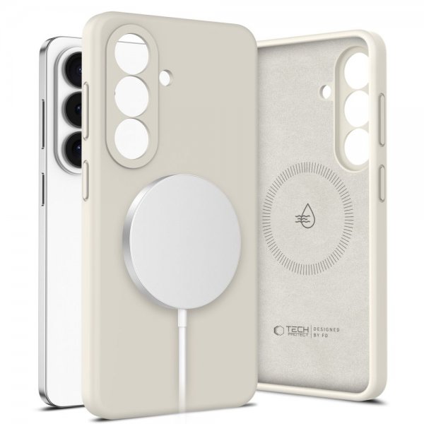 Tech-Protect Samsung Galaxy S26 Plus Deksel Silicone MagSafe Beige