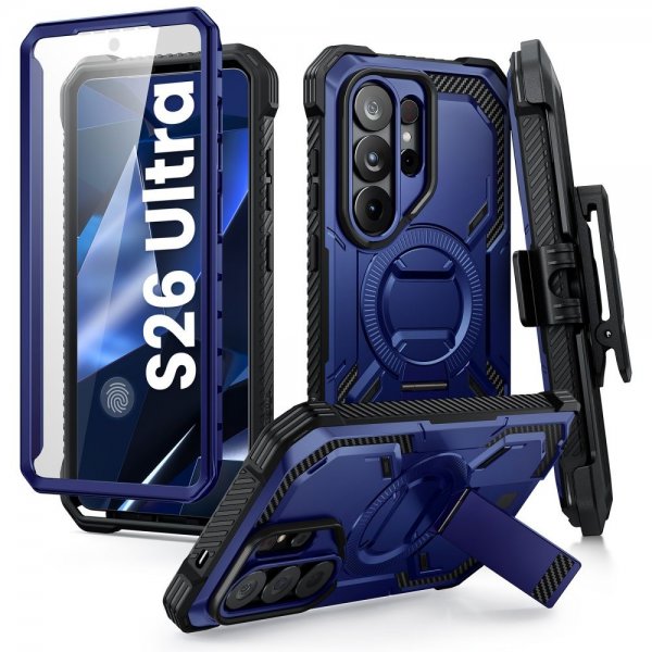 Supcase Samsung Galaxy S26 Ultra Deksel ArmorBox Clip MagSafe Blå