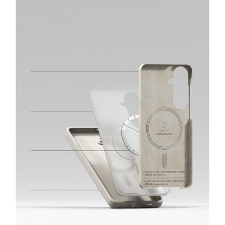 Ringke Samsung Galaxy S26 Plus Deksel Silicone Magnetic Beige