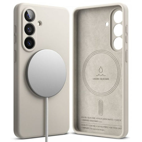 Ringke Samsung Galaxy S26 Deksel Silicone Magnetic Beige