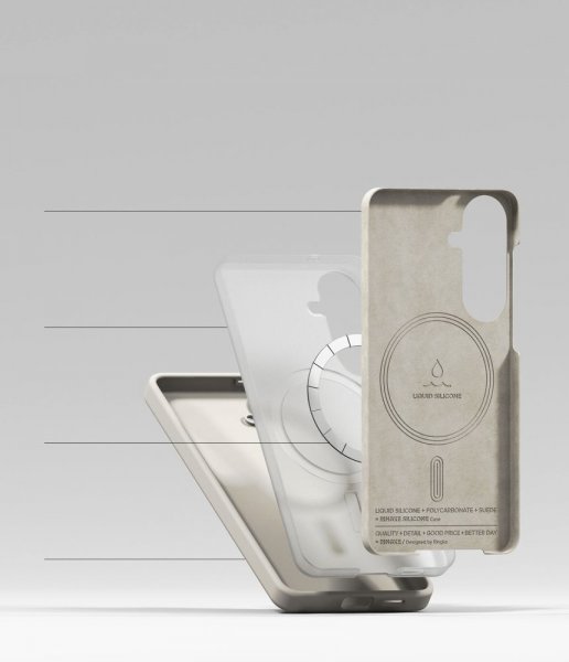 Ringke Samsung Galaxy S26 Deksel Silicone Magnetic Beige