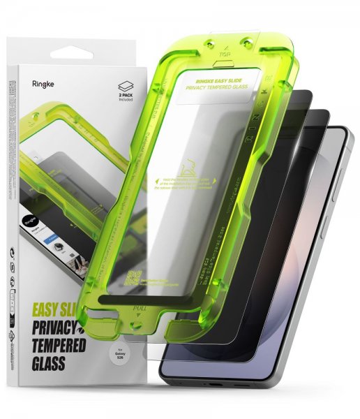 Ringke Samsung Galaxy S26 Skjermbeskytter Easy Slide Privacy 2-pakning
