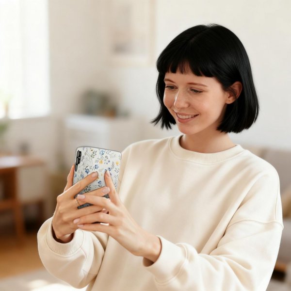 Tech-Protect Samsung Galaxy A57 Etui Wallet Blomstermønster