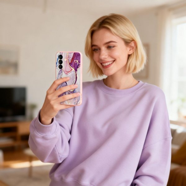Tech-Protect Samsung Galaxy A37 Deksel Icon Pink Marble