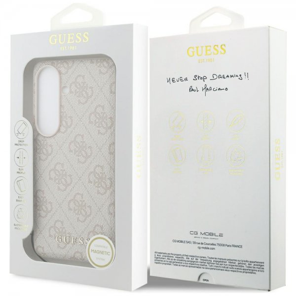Guess Samsung Galaxy S26 Deksel 4G Charm MagSafe Rosa