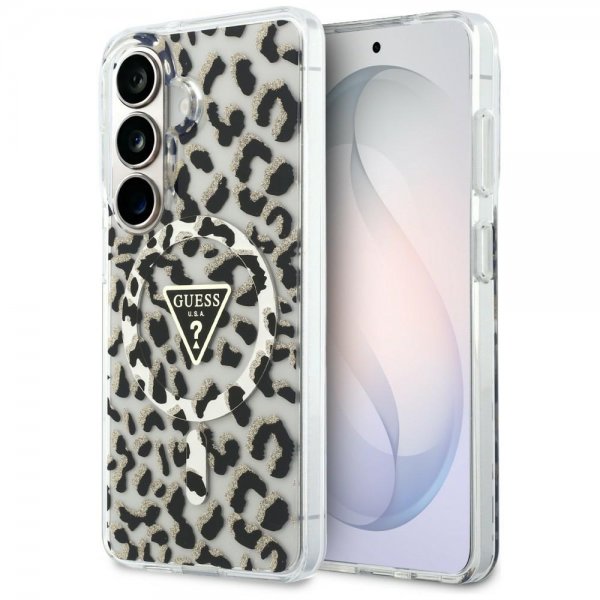 Guess Samsung Galaxy S26 Deksel Leopard Print MagSafe Svart Hvit