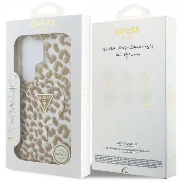 Guess Samsung Galaxy S26 Ultra Deksel Leopard Print MagSafe Brun