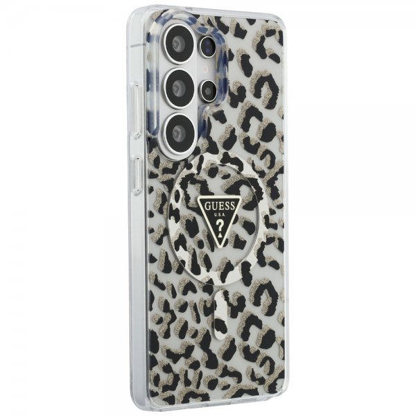 Guess Samsung Galaxy S26 Ultra Deksel Leopard Print MagSafe Svart Hvit
