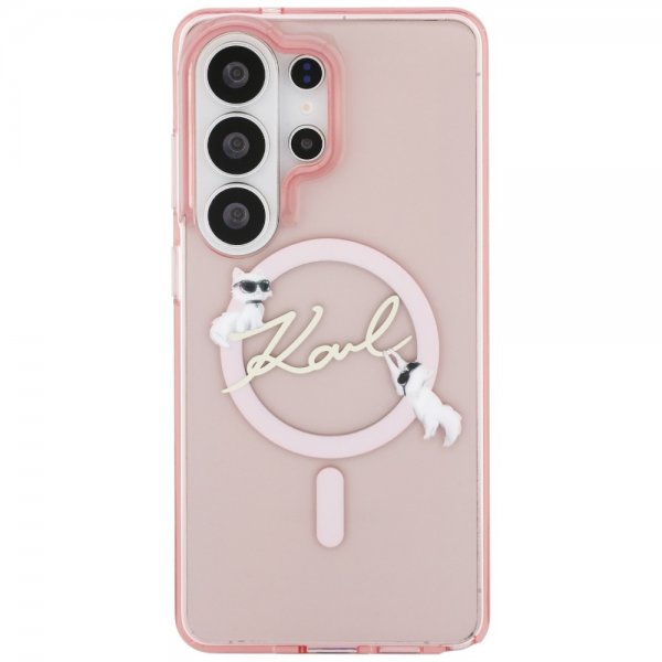 Karl Lagerfeld Samsung Galaxy S26 Ultra Deksel Script MagSafe Rosa