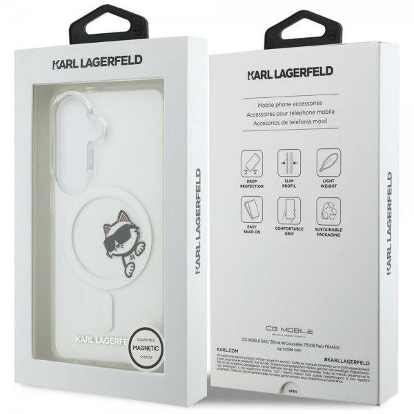 Karl Lagerfeld Samsung Galaxy S26 Plus Deksel Choupette Peekaboo MagSafe Transparent