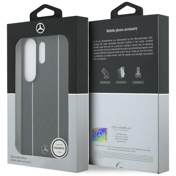 Mercedes Benz Samsung Galaxy S26 Ultra Deksel Laurel Leaves Stripes MagSafe Svart Vit
