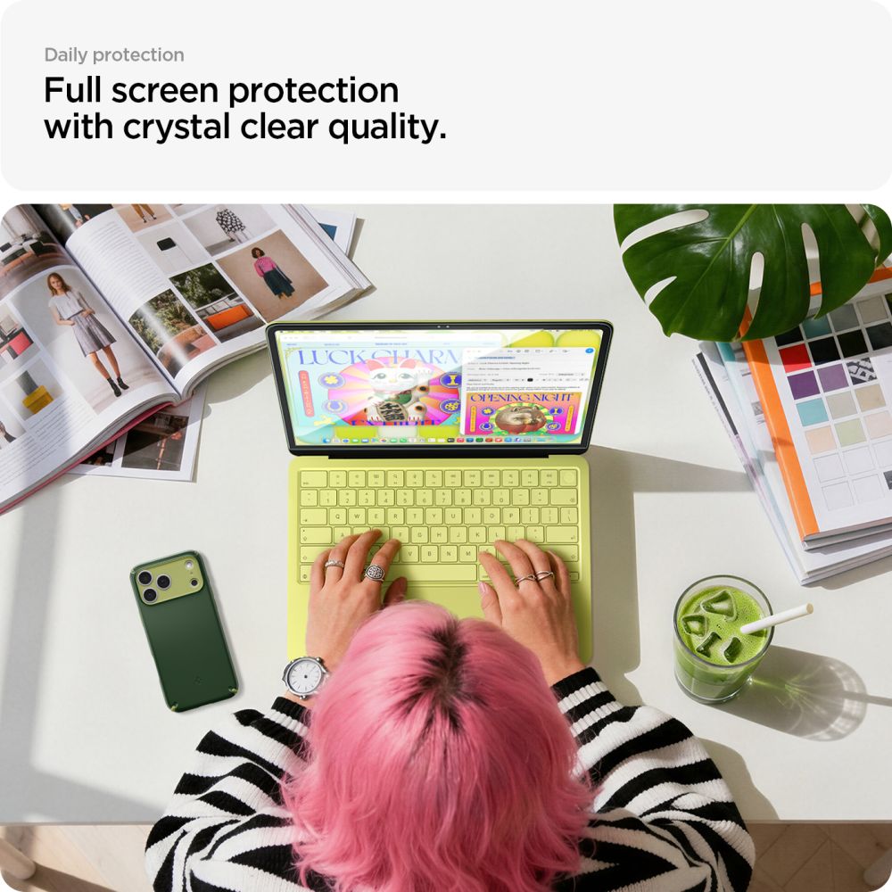 Spigen MacBook Neo 13 Skjermbeskytter Glas.tR Slim
