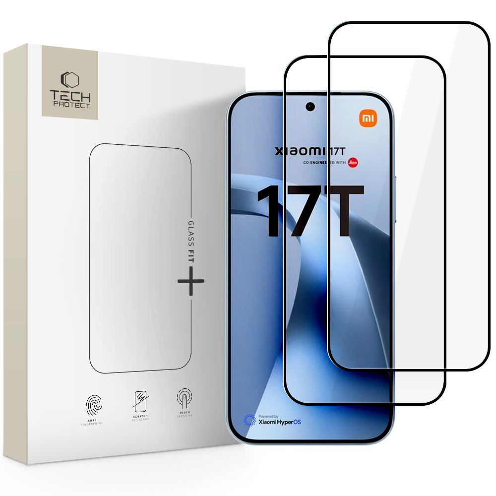 Tech-Protect Xiaomi 17T Skjermbeskytter Glass Fit+ 2-pack