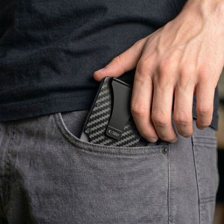 Tech-Protect Lommebok Thorn RFID Karbonfiber Svart
