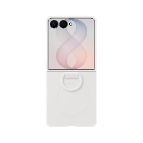 Samsung Original Samsung Galaxy Z Flip 8 Skal Silicone Ring Magnet Case Cream