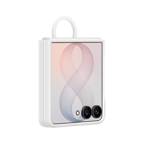 Samsung Original Samsung Galaxy Z Flip 8 Skal Silicone Ring Magnet Case Cream